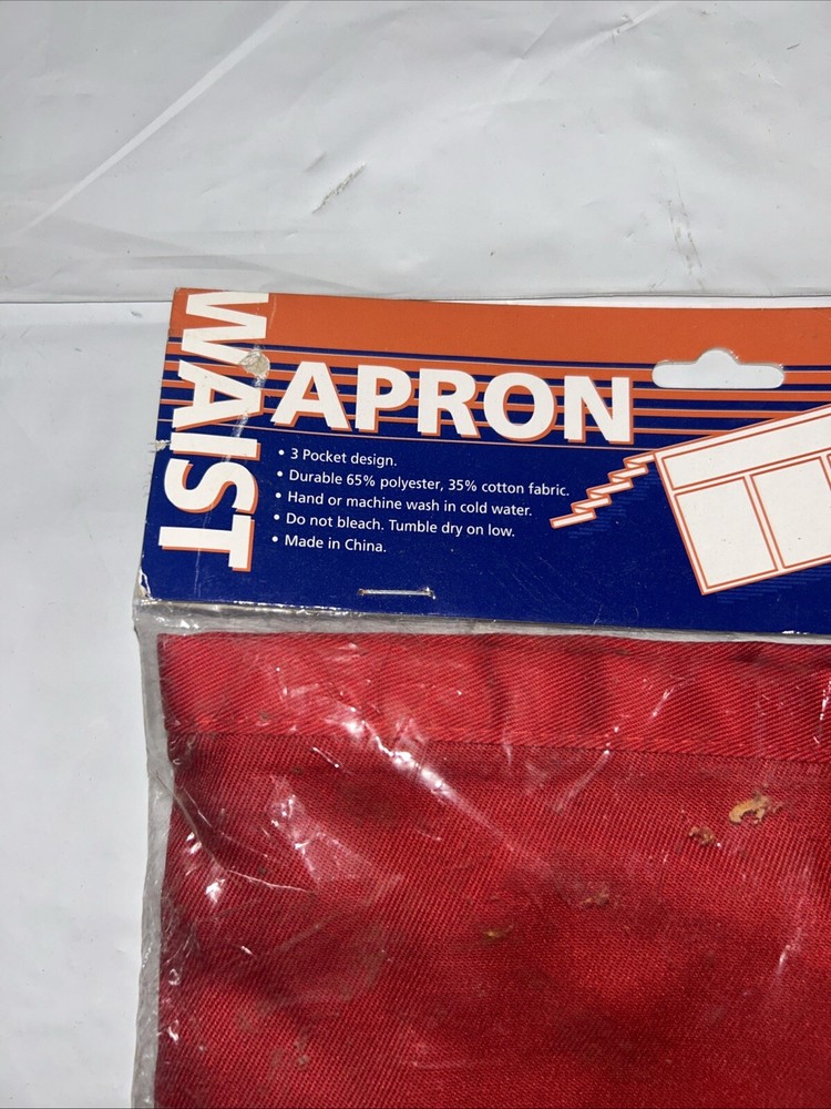crestware waist apron Red 3 Pocket
