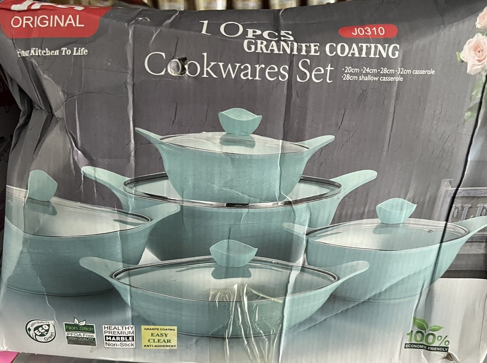 non-stick cookware set 10 piece