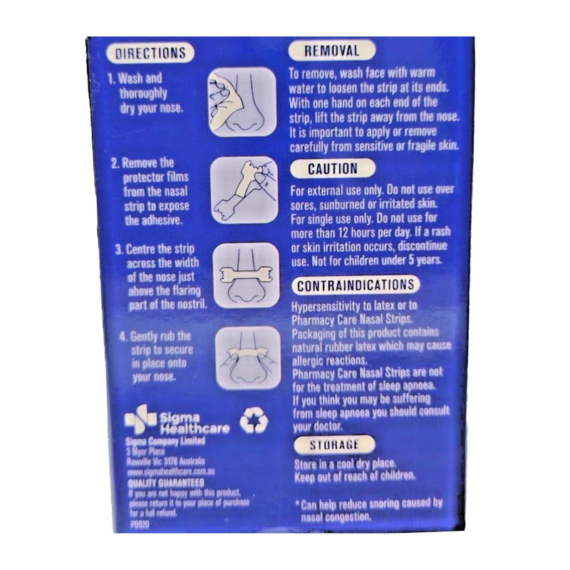 2x Pharmacy Care Nasal Strips 30