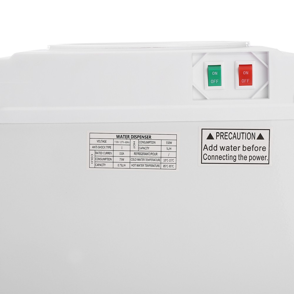 Hot&Cold&Warm Water Cooler Top Loading Water Dispenser – White, Holds 5 Gallon