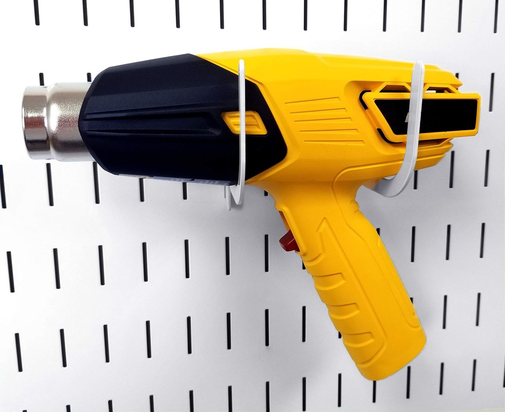 2 Pack Slotted Pegboard U-Hook 4 inch Reach, Peg Hook Display Tool Storage