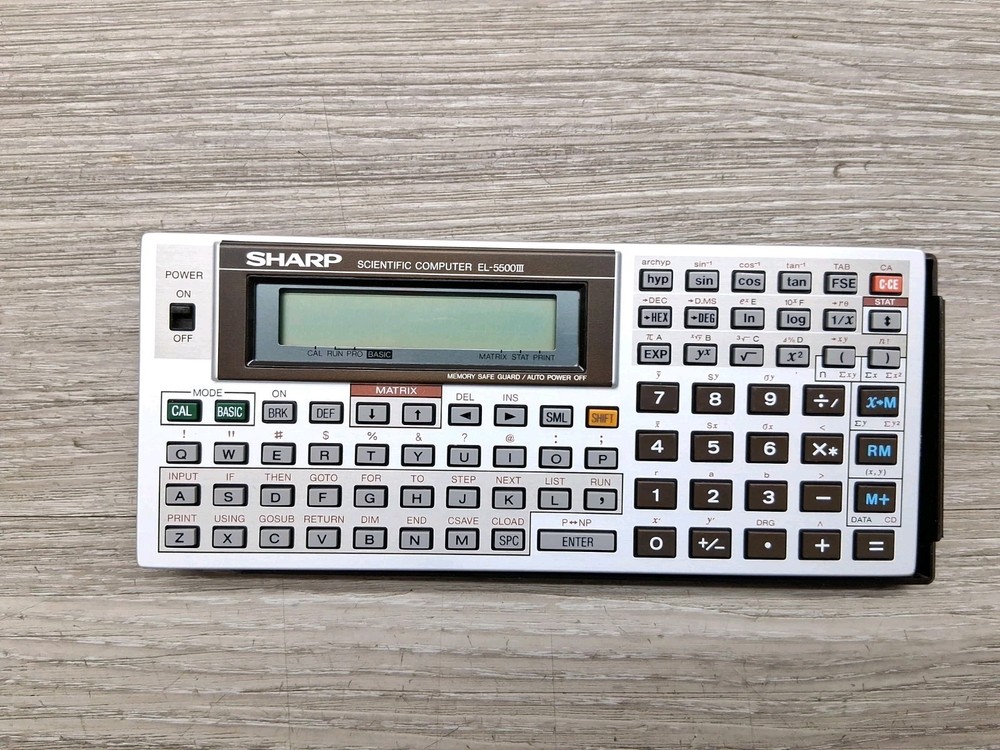 Sharp EL-5500III With Textbook Scientific Computer / Matrix Function ( Read ) !!