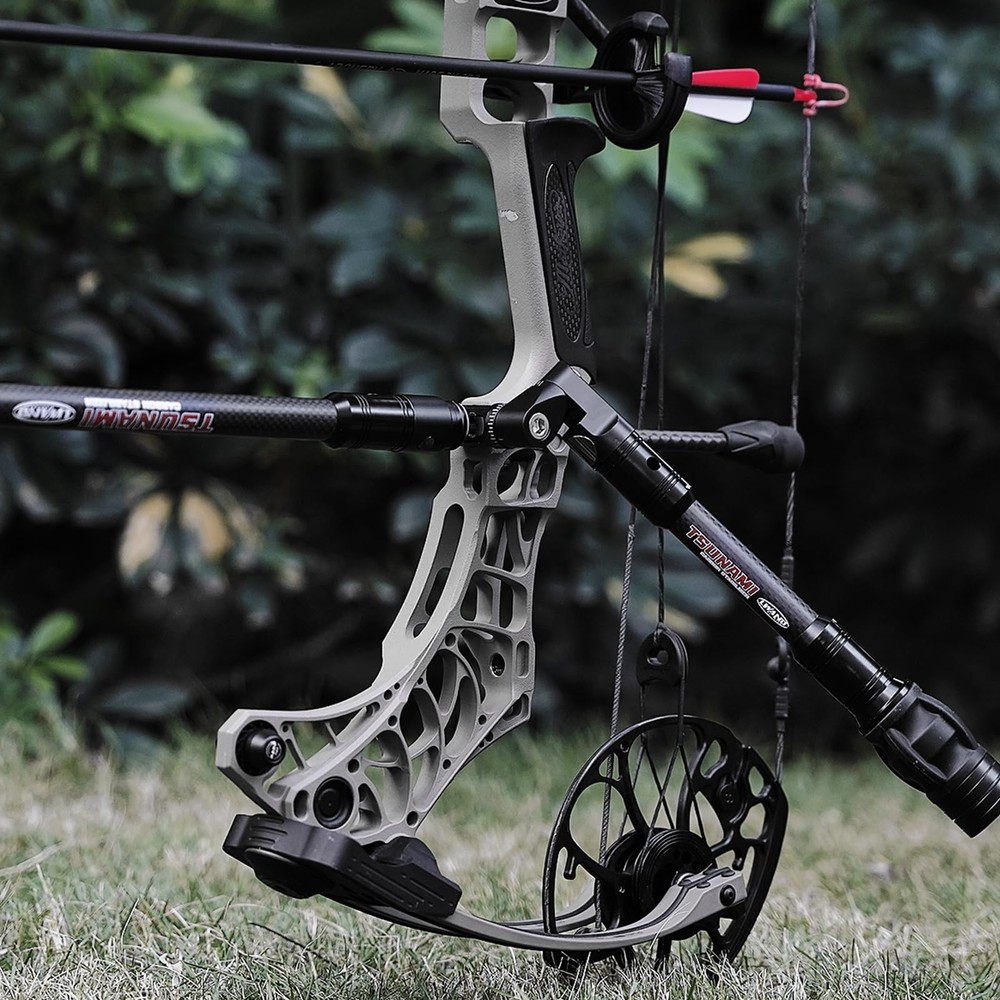 LWANO Single Side Adjustable V-Bar Mount Quick Disconnect Bow Rod Stabilizer,...
