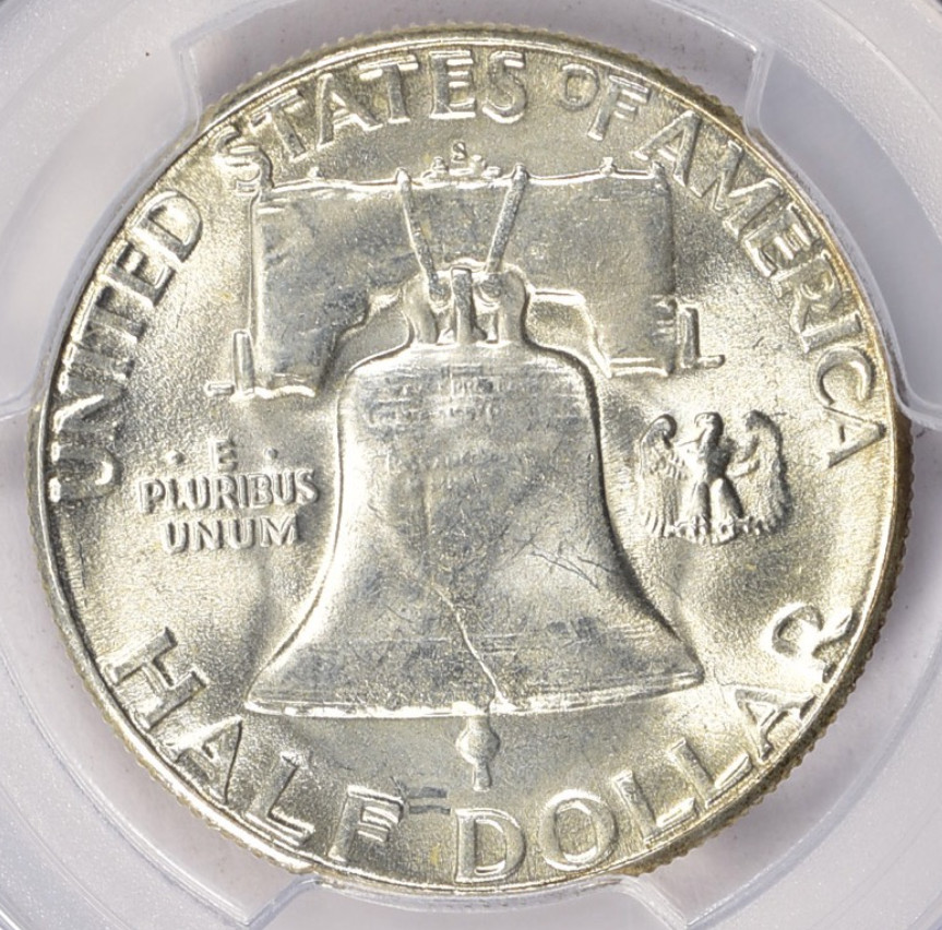 1953-S FRANKLIN HALF DOLLAR PCGS MS65