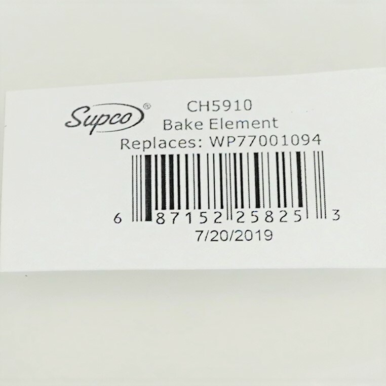 Range Bake Lower Oven Heating Unit Element for Whirlpool WP77001094 77001094