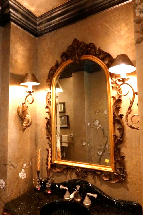 Vintage John Richard Ornate Rococo Solid Wood Gilded Frame Mirror 54" x 33"