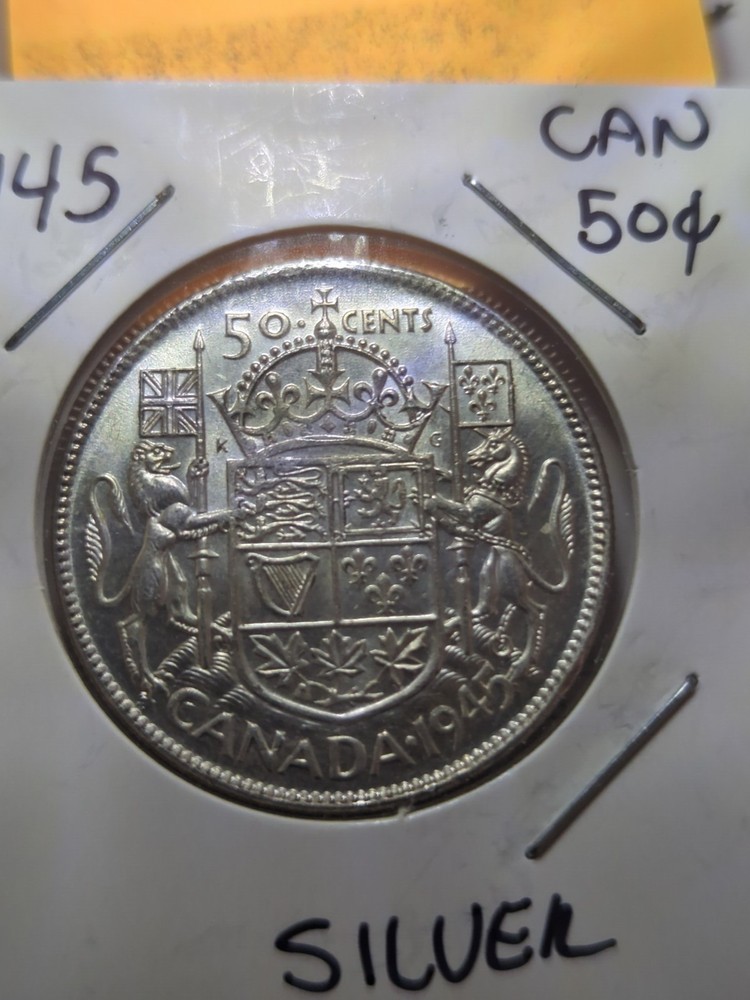 1945 Canada Silver 50 Cent, UNC. (G355)