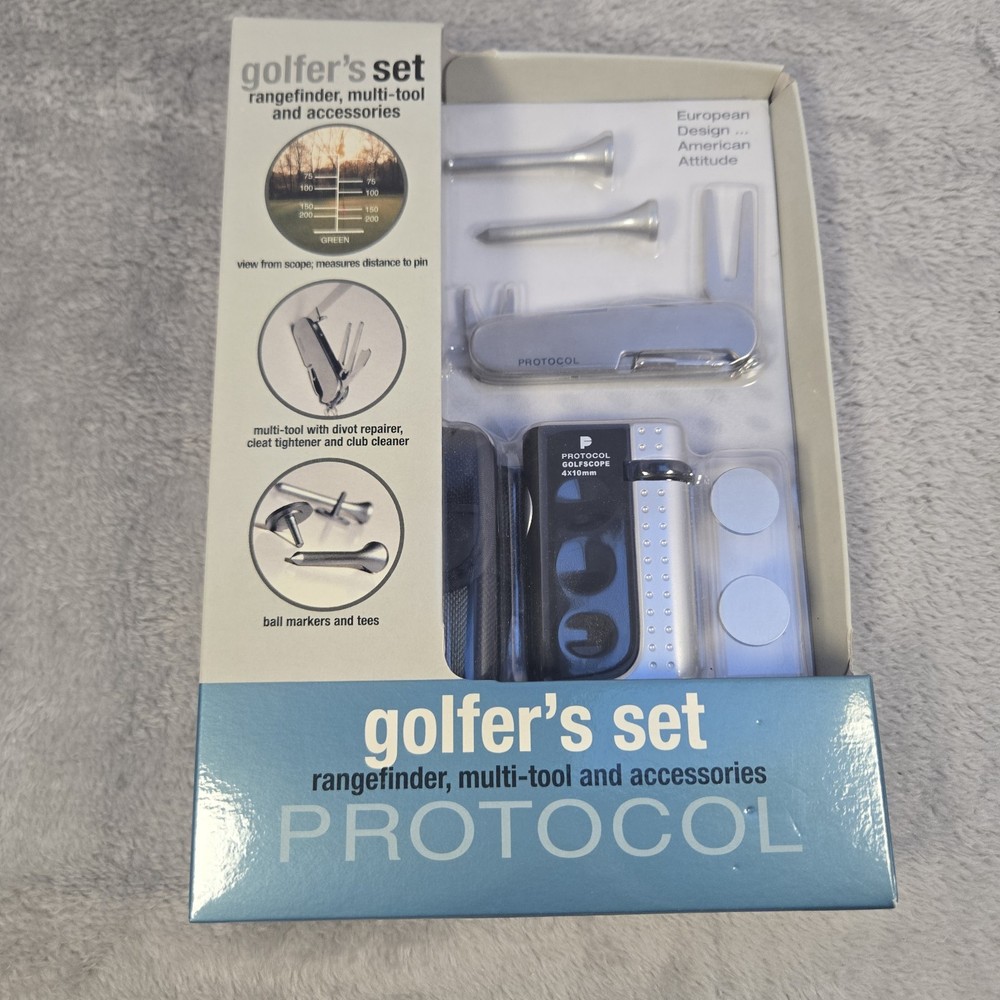 Protocol Golfers Rangefinder Multi Tool Set  And Accessories Golf Set New