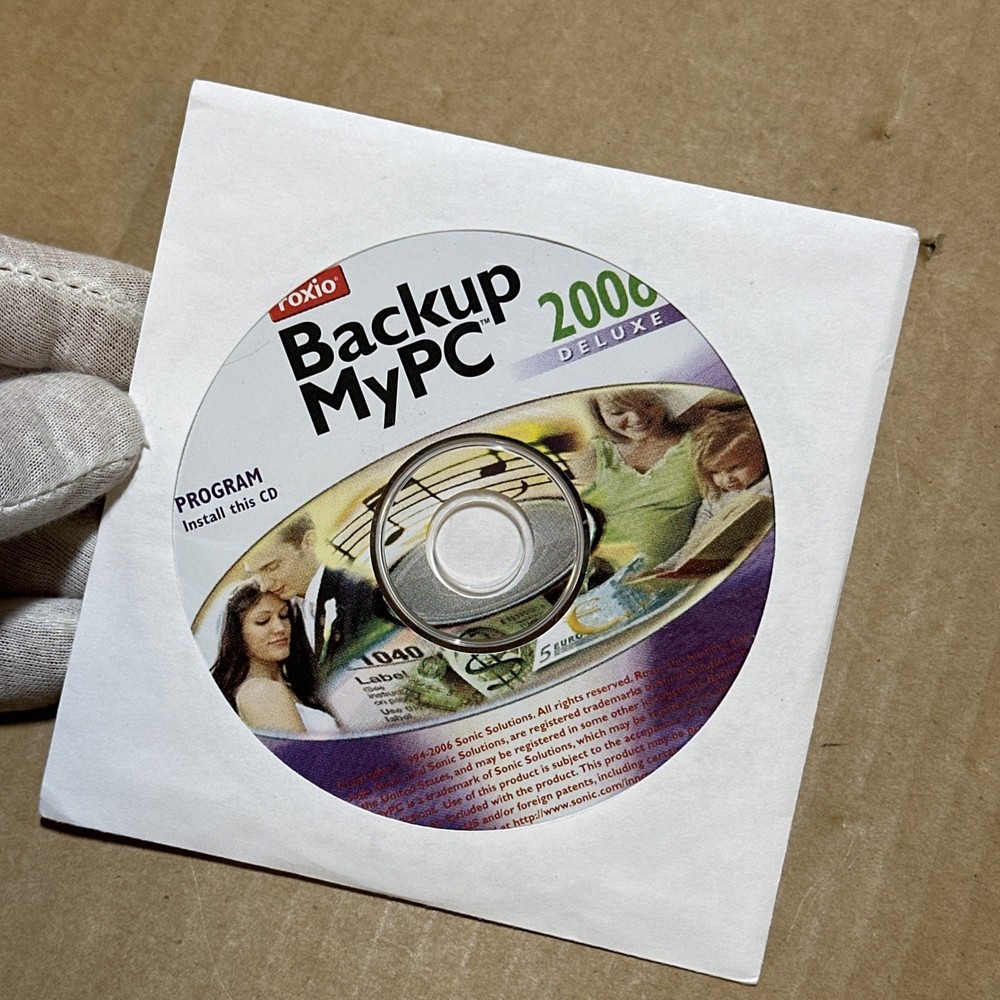 Rare Roxio BackUp MyPC 2006 Deluxe PC Program CD Software Sonic Solutions