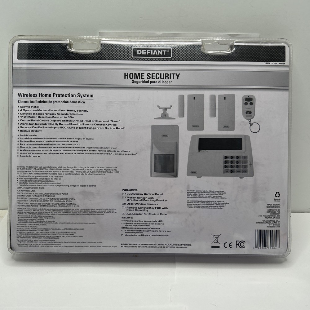 Defiant Wireless Home Protection/Security Alarm/Alert System