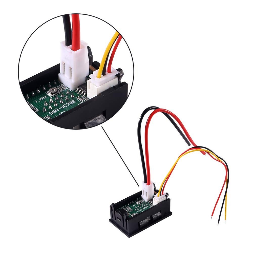 ACEIRMC 2pcs 0.28" LED Voltmeter Ammeter, Red and Blue Digital