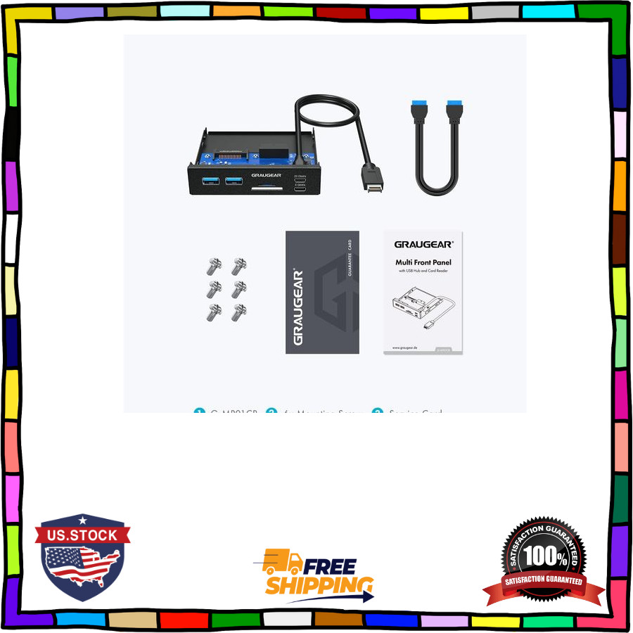 3.5 Inch Front Panel USB C Hub, Sd/Microsd Internal Card Reader, 20Gbps USB 3.2