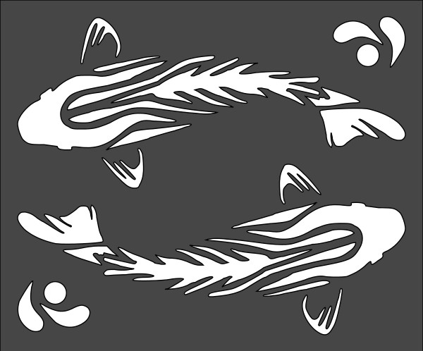 4"x4.5" Clear Plastic Stencil - Fish (SA1277)*****