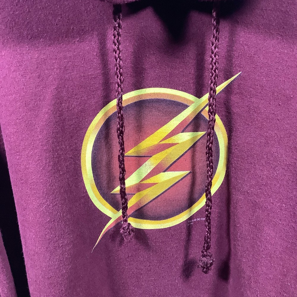 Flash Hoodie Men's Large DC Comics Hanes Red