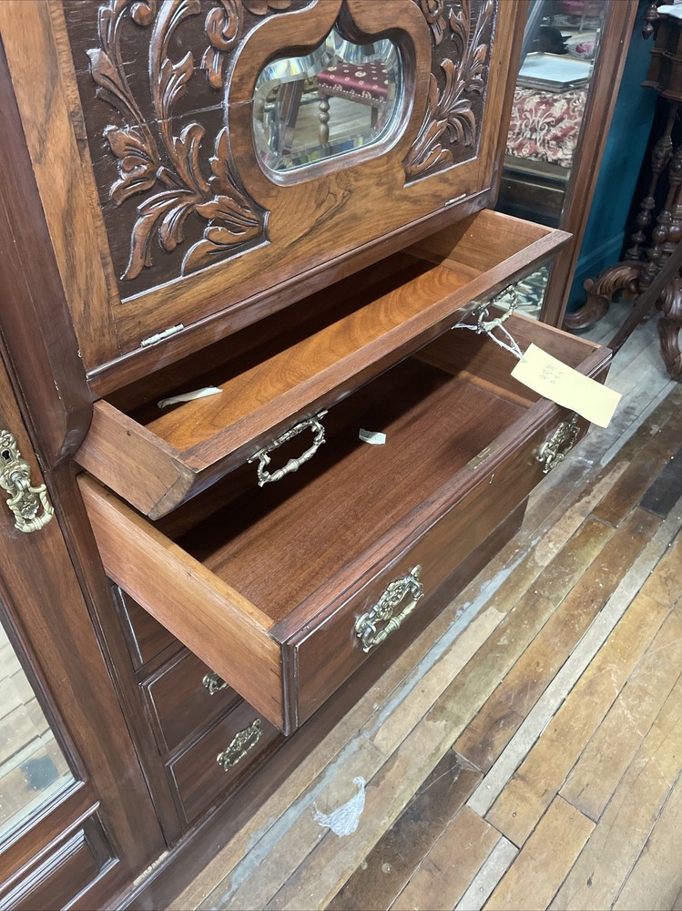 Antique English Walnut Wardrobe