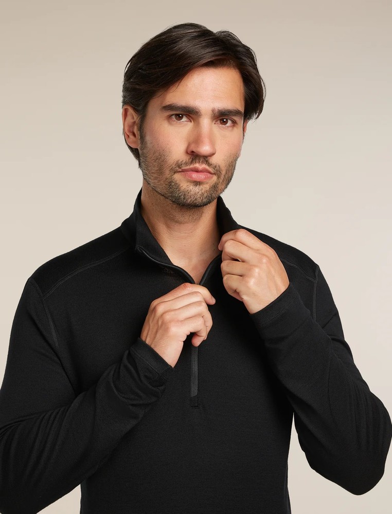 Icebreaker Merino 260 Tech Half Zip - Men's - Medium / Black