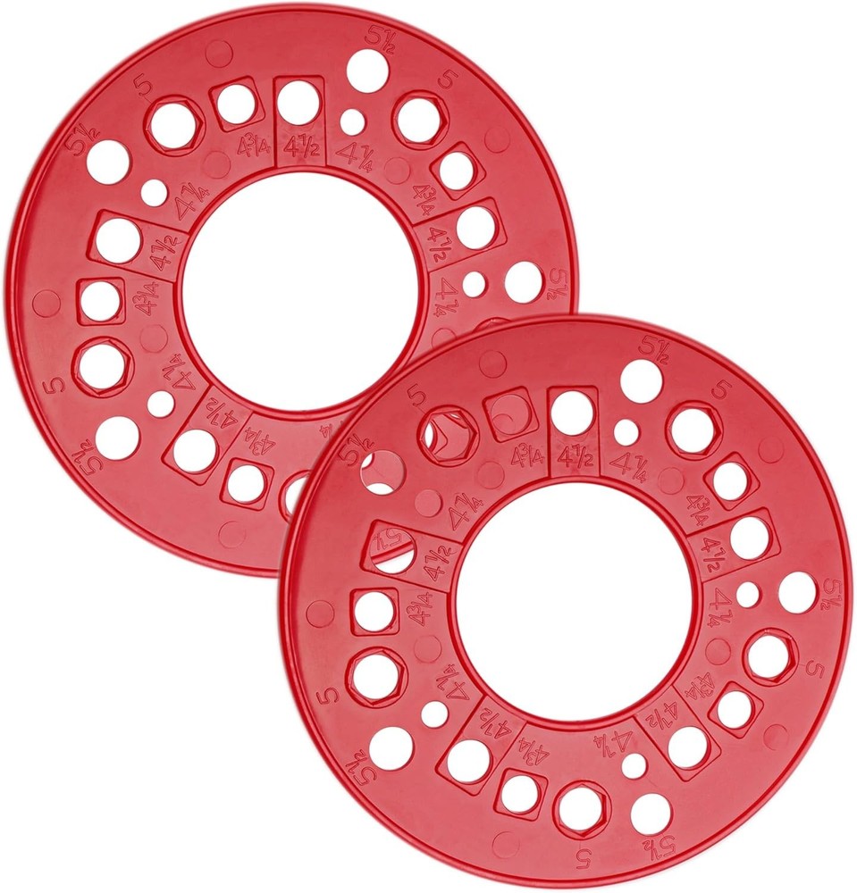 eaacaa 2 Pack Wheel Bolt Pattern Measuring Tool, 5 Lug Template Gauge 2 Pcs