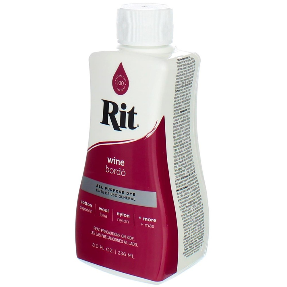 5 Pack Rit All-Purpose Liquid Dye, Wine, 8 fl oz