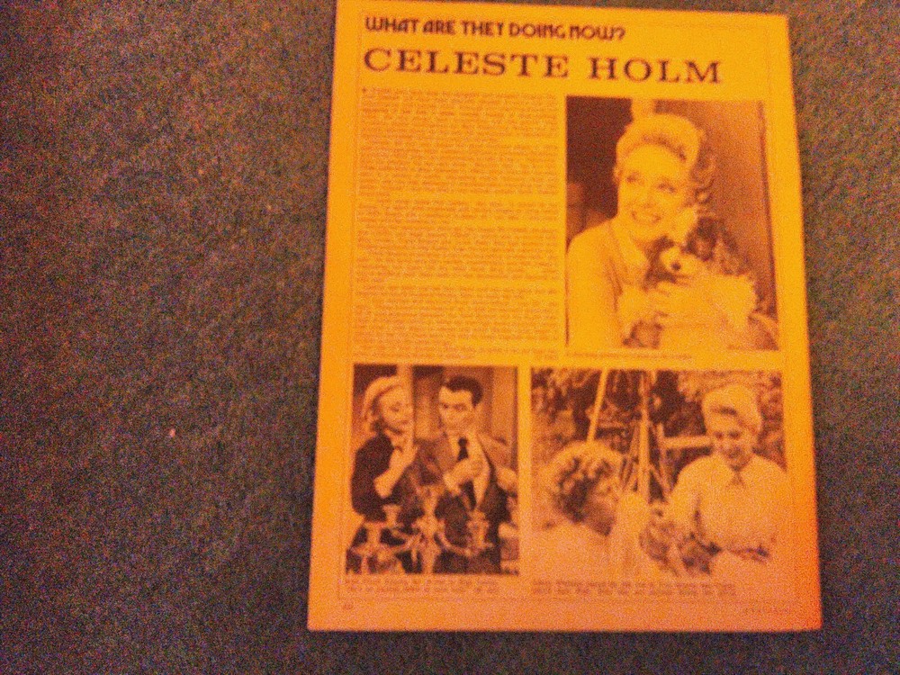 Xm51  Ephemera 1973 Film Article Celeste Holm