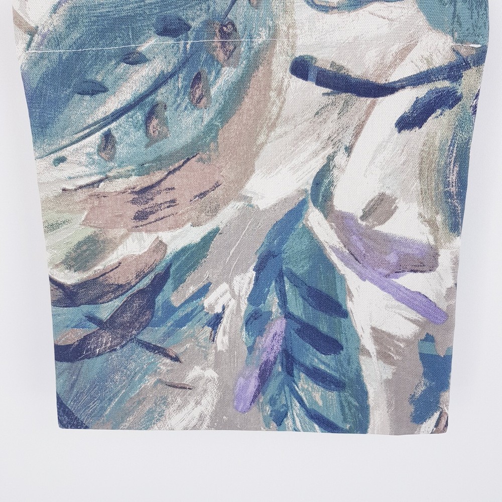 Peg Bag Handmade Blue Beige Abstract Leaf Print Lined Laundry Clothes Peg Holder