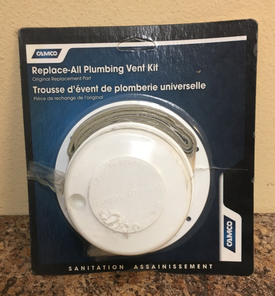 Camco 40033 Polar White Replace-All Plumbing Vent Kit