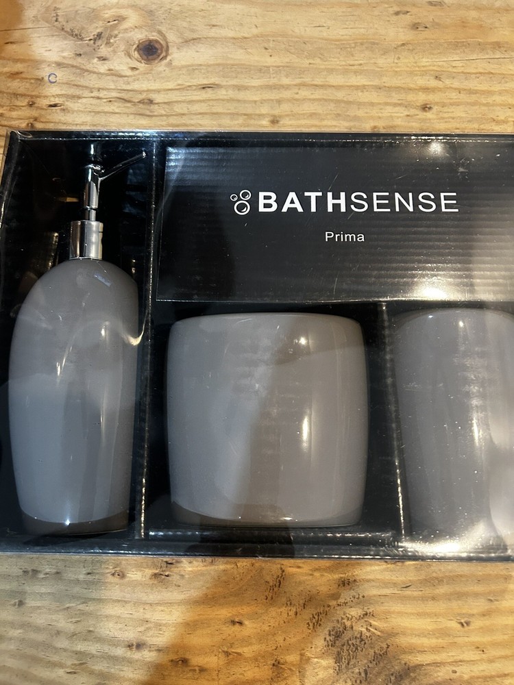 Bathsense Prima Bathroom Set 3 Pieces Bathroom Essentials Slate Gray