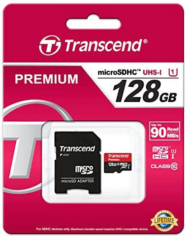 Transcend 128GB Premium microSDXC UHS-I Memory Card
