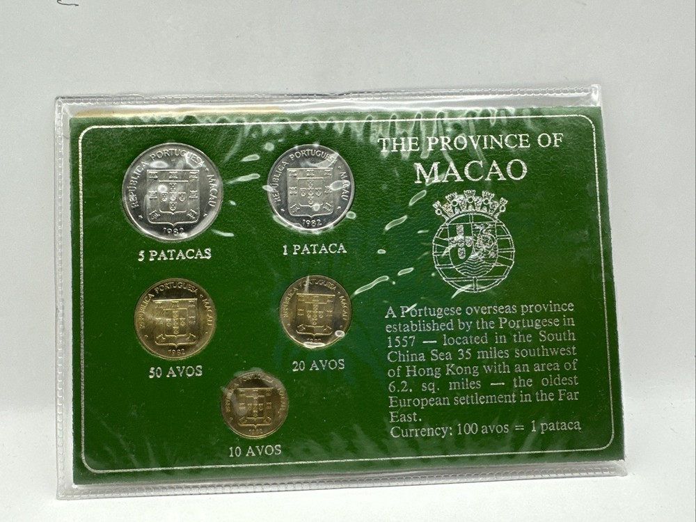 Coins Macao 1982  Set  (Sh33/G1/8)