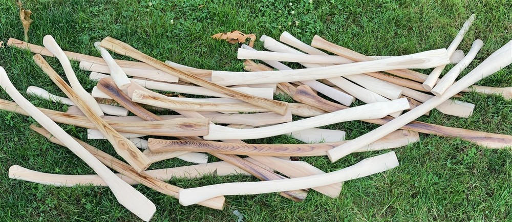 ~BARGAIN BIN~ Blemished HICKORY 36" Double Bit AXE HANDLE ~ UNFINISHED ~ 3" eye