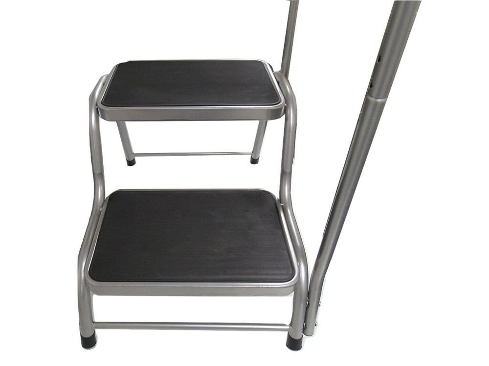 Caravan Double Step with Handrail (Support Handle Twin Non Slip Platform Stool)