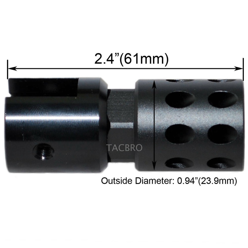 Black .22 Ruger 1022 Short Version Non-Threaded Muzzle Brake 10/22