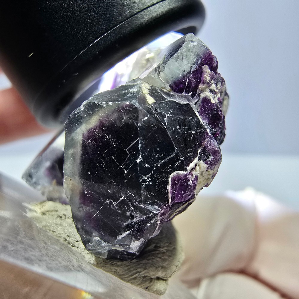 Phantom Fluorite Cube Specimen, purple Okorusu, Namibia 41*29*15mm