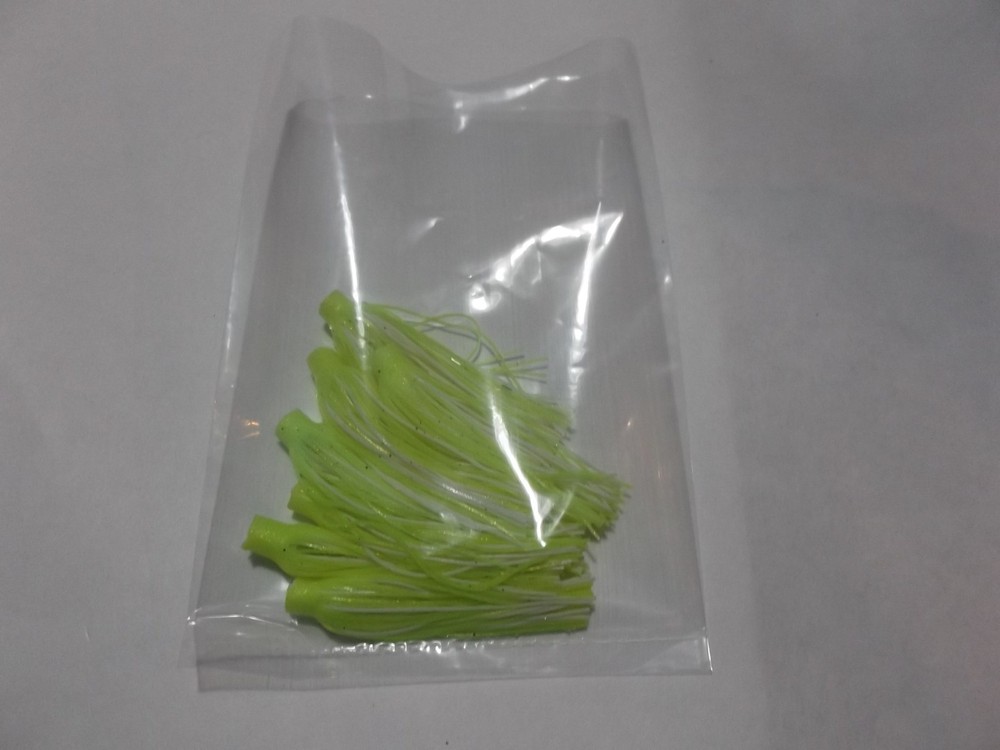 7 2" MINI TERMINATOR QUICK CHANGE Spinner Bait SKIRTS - CHARTREUSE WHITE SKIRTS