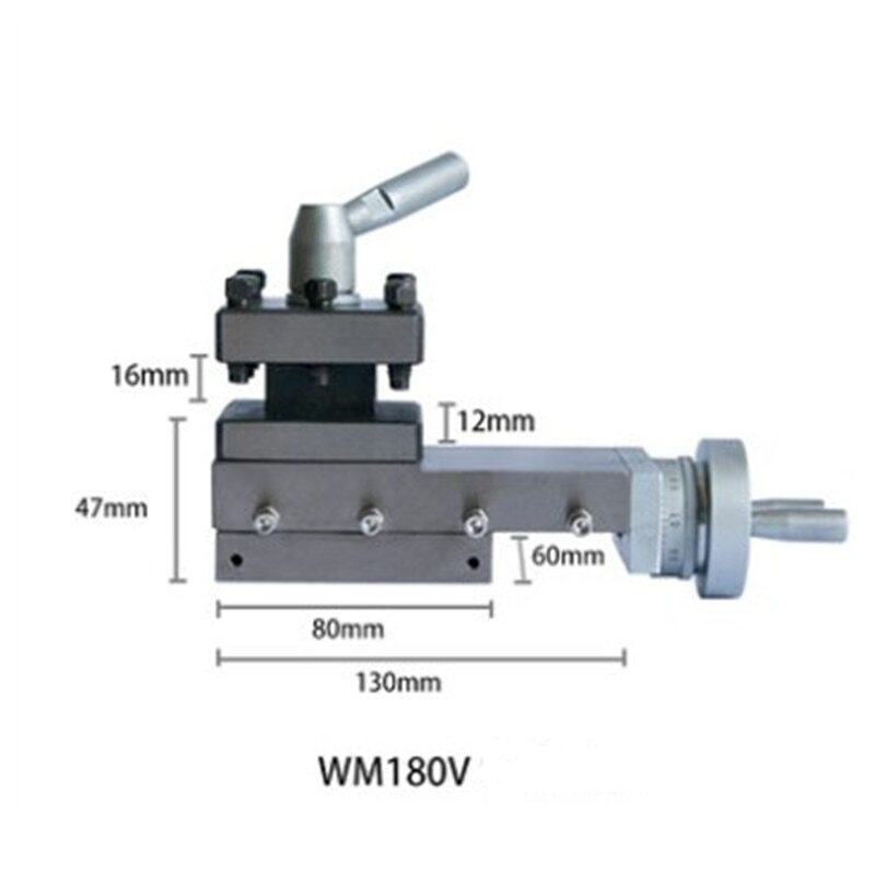 WM180V/210V Lathe Tool Post Square Tool Post Lathe Accessories Metel Lathe