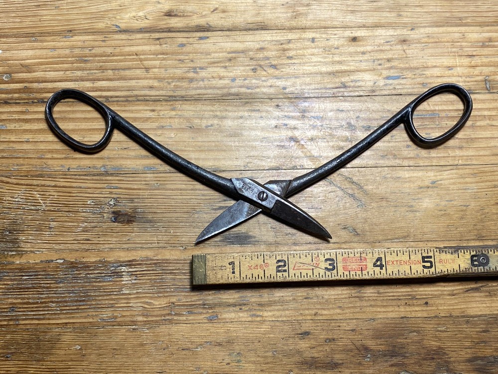VINTAGE DIXON BLACK HANDLED SCISSORS 6 3/4" RARE GERMANY