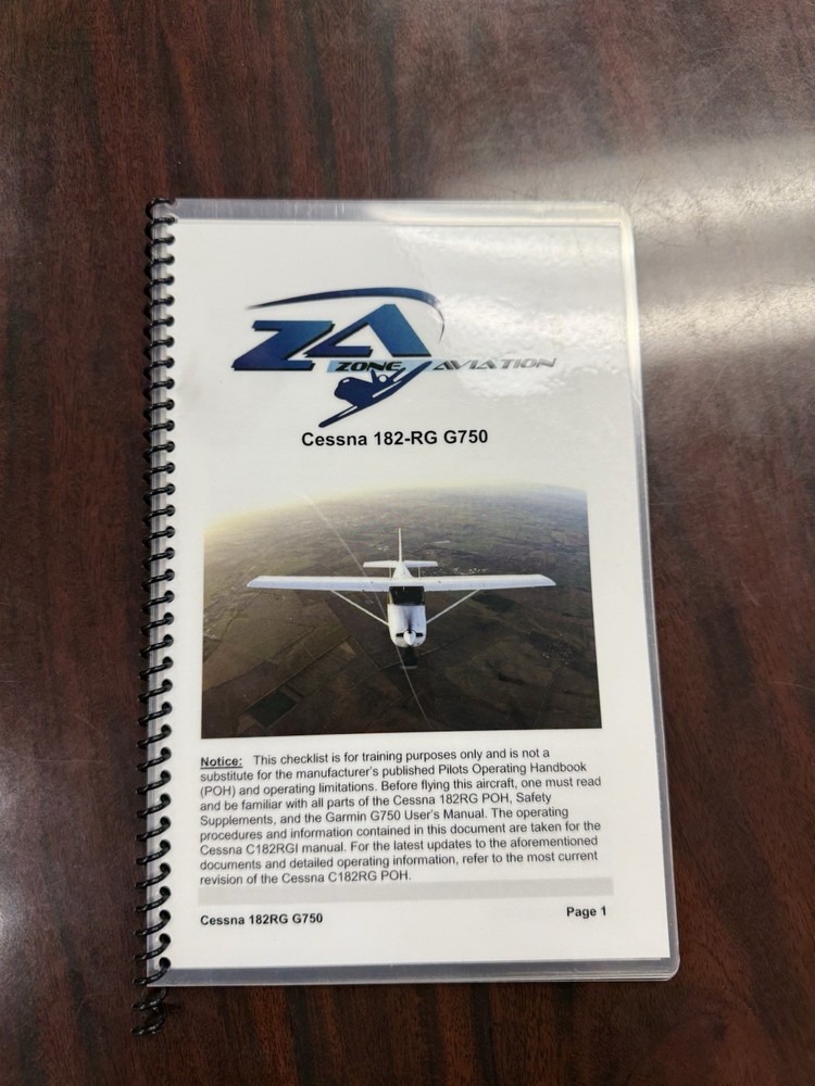 Cessna 182-RG G750 Checklist