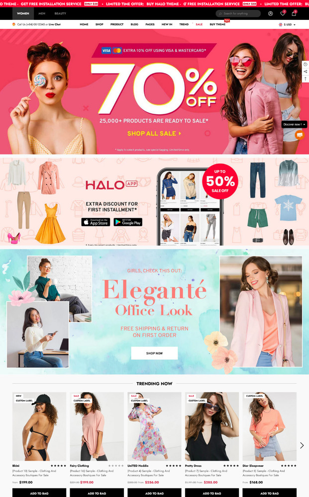 Hola - Multipurpose Shopify Theme | Responsive eCommerce Template | Optimized
