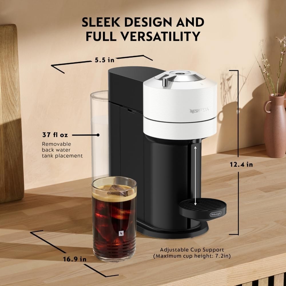 Nespresso Vertuo Next Coffee & Espresso Machine White ENV120 Pod Maker NEW