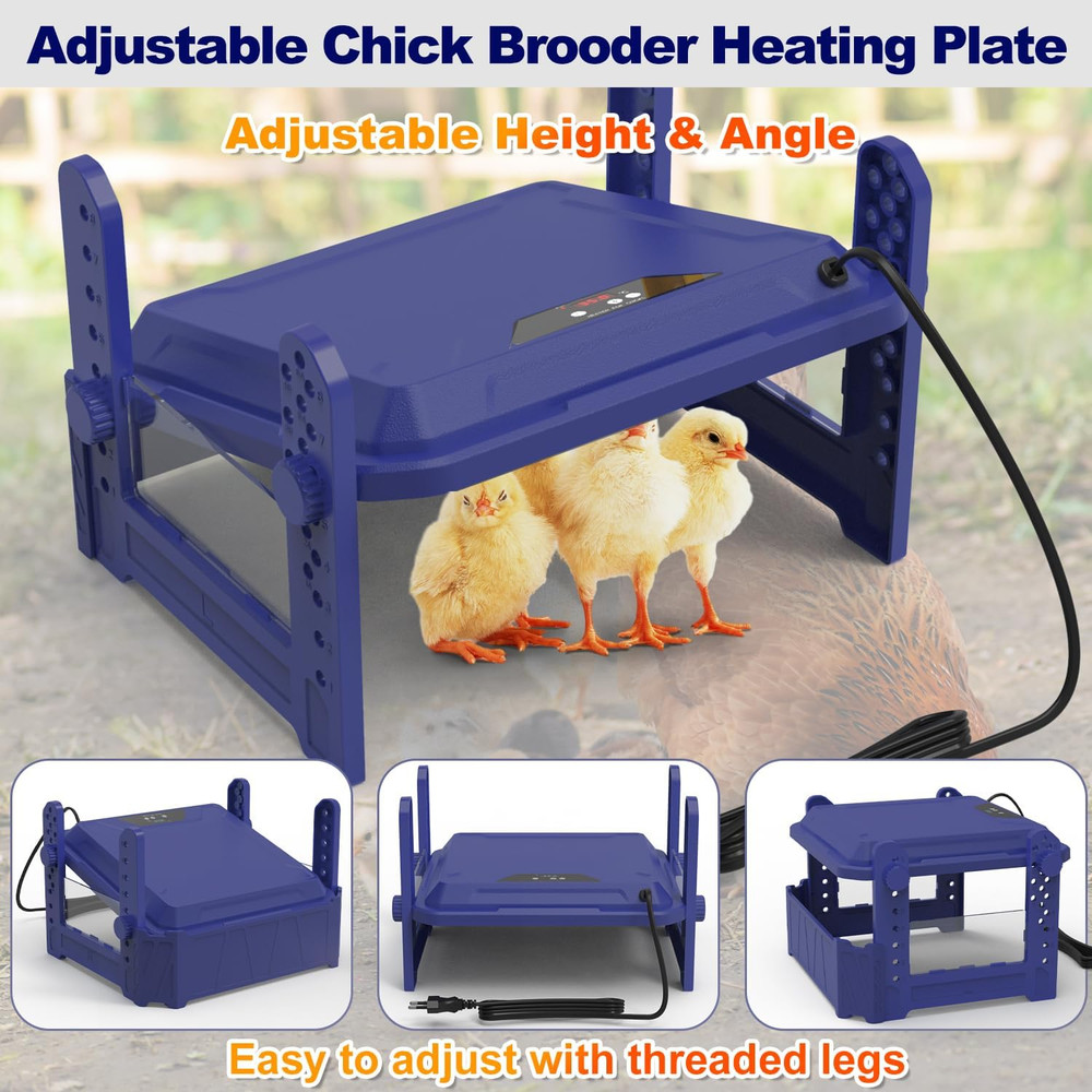 Chick Brooder Heating Plate with Adjustable Temperature, 10"X10" Chicken Brooder