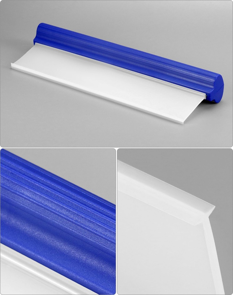 QWORK Car Squeegee, 2 Pack 12 inch Flexible Water Scraper Tool Blue