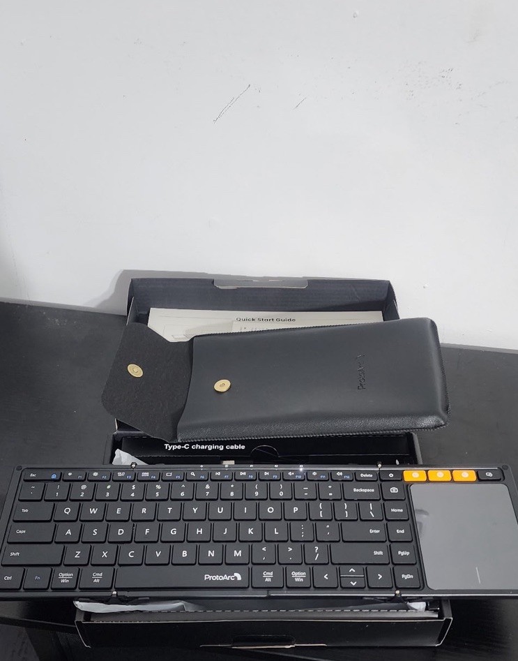 ProtoArc XK01 TP Foldable Keyboard Bluetooth with Touchpad New Open Box