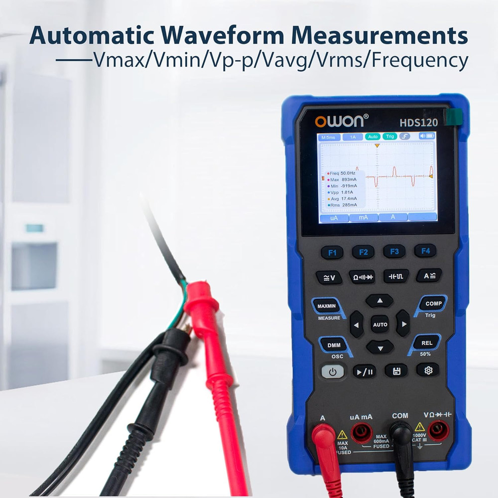 2-in-1 Oscilloscope Multimeter 1MHz Bandwidth Handheld Lab Tester