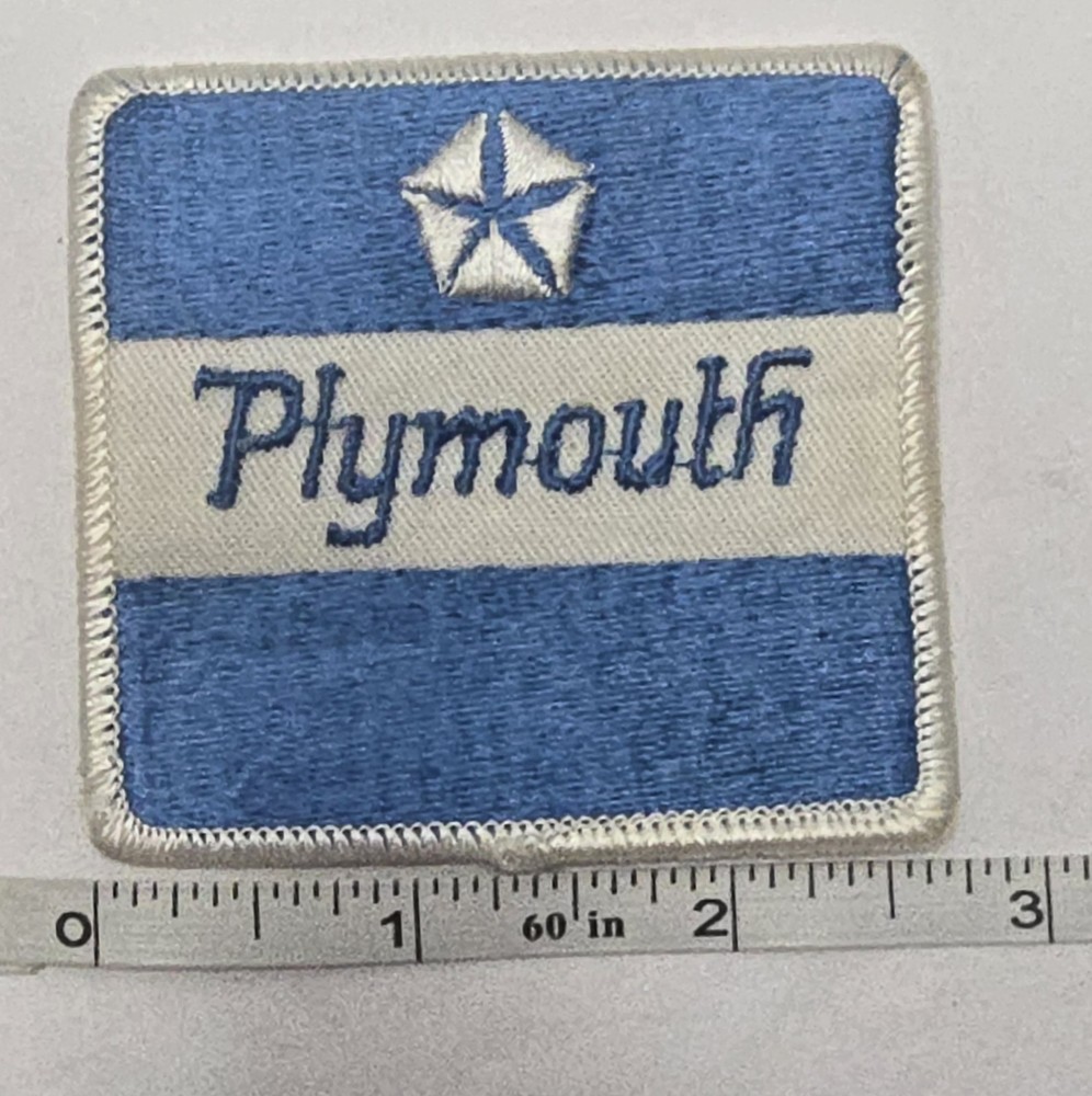 Vintage Plymouth Cloth Embroidered Patch
