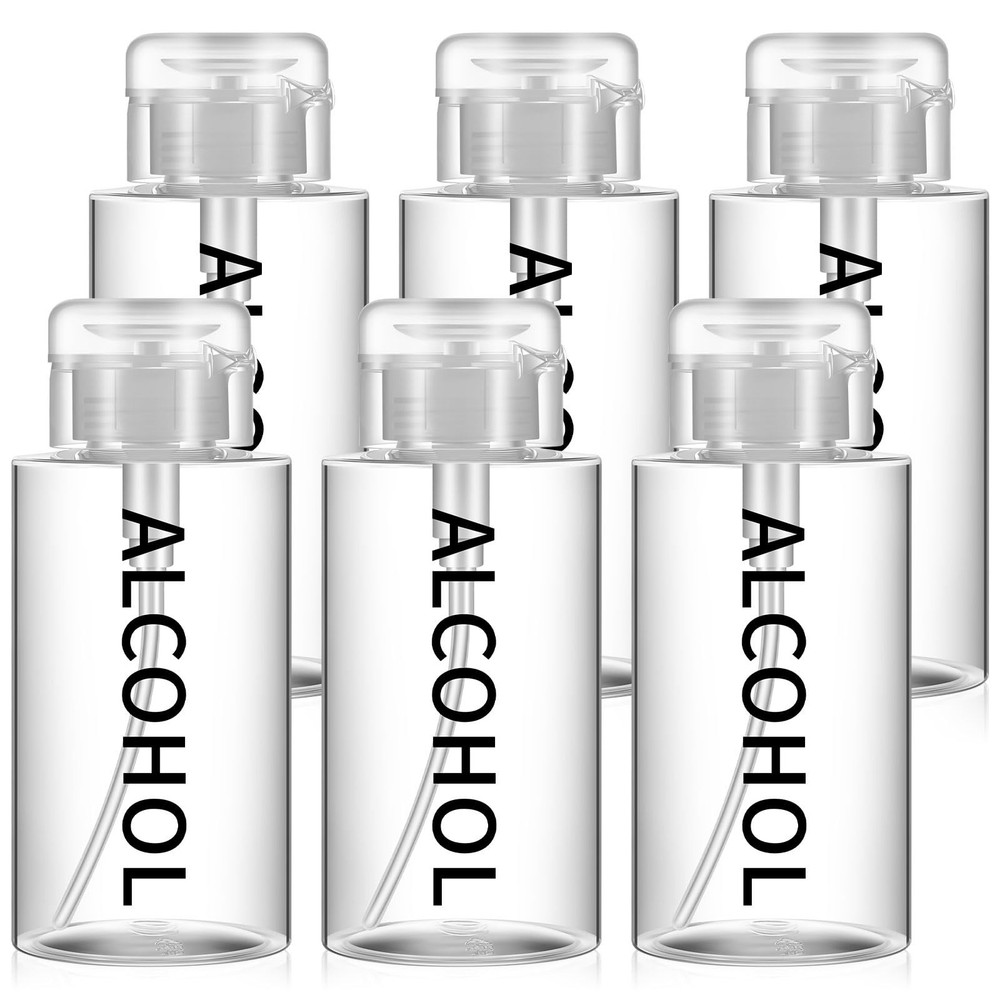 6 Pcs 10 oz Alcohol Pump Dispenser Bottle Alcohol Push Down Liquid Dispenser ...