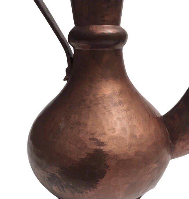 Antique Russian Copper Double Eagle Marked Pitcher/Teapot