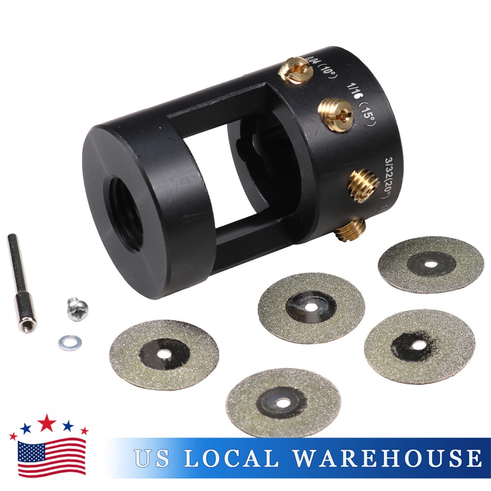 Black Tungsten Grinder Sharpener Multi-Angle & Offsets Head Tool TIG Welding