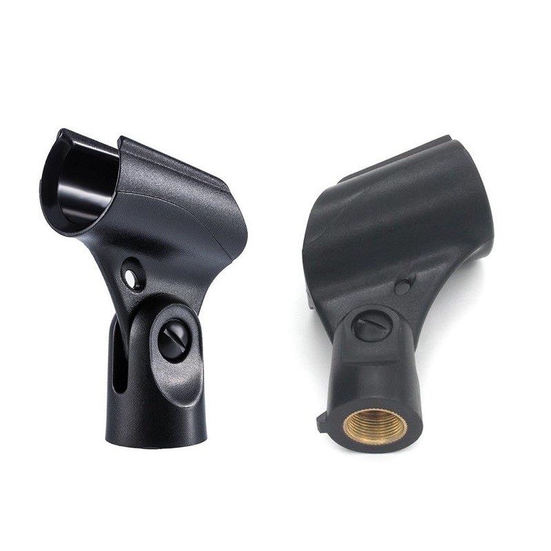 2 Pack Microphone Clip Holder Clamp for Shure SM58 Pro XLR Dynamic Microphone