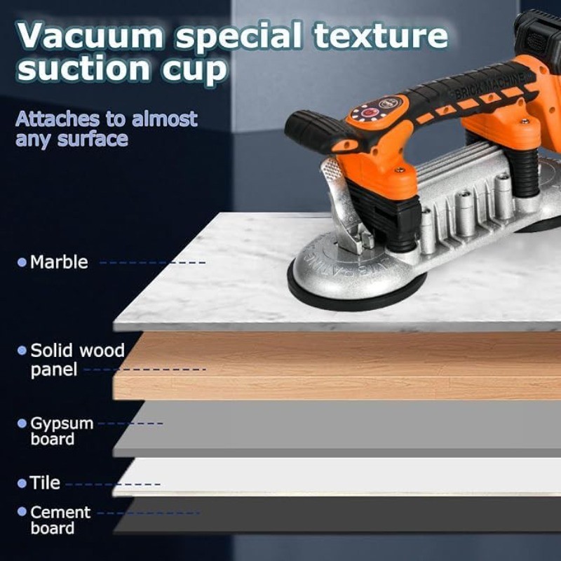 Tile Installation Tool Vibration Machine, Double Suction Cup Vibrator Handheld