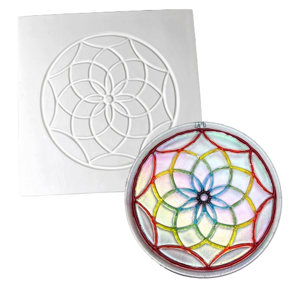 11"SQ.-Deep .5" Dreamcatcher Texture Mold Glass Fusing