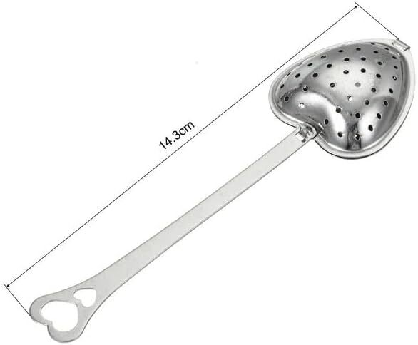 1Pc Silver Tea Strainers for Loose Tea Tea Infuser Heart Shaped Tea Filter Se...